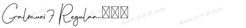Galmuri7 Regular字体转换